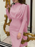 'Zosia' Ruched Turtleneck Dress - Celes Fashion